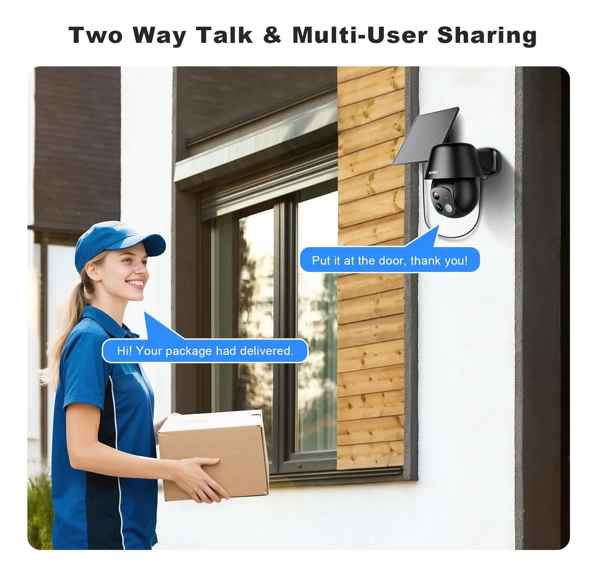 Cámara de seguridad solares inalámbricas para exteriores.(USADA)