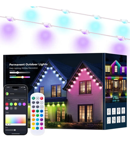 Luces LED permanentes RGB para exteriores, 100 pies LEMONLOVELY