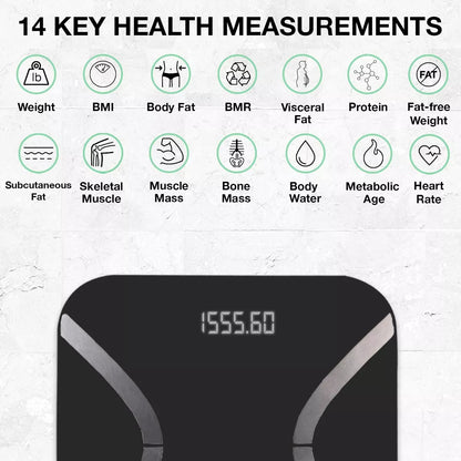 Báscula digital inteligente IMC, grasa corporal, masa muscular y peso . KoreHealth