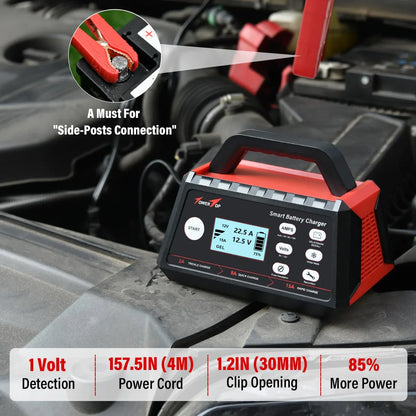 Cargador Batería Auto 2/8/15A Inteligente Arrancador  Tower Top