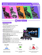 Patines de ruedas en línea ajustables 2PM Sports TALLA M 23-25CM
