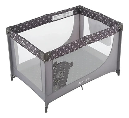 Corral Plegable Para Bebé Con Delgada Colchoneta Gris Café Pamo Babe