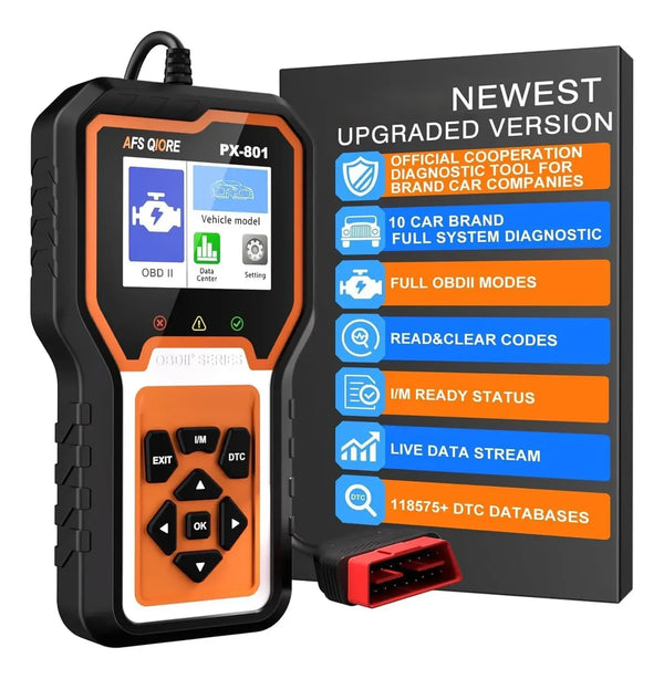 Escáner OBD2 AFS QIORE PX-801 Diagnóstico Profesional