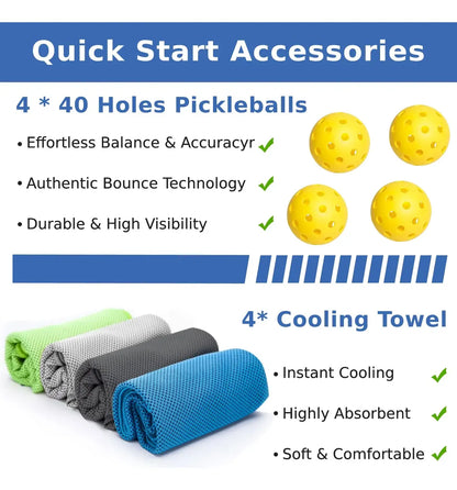 Juego de pickleball Aopoul 4 Palas madera primera calidad