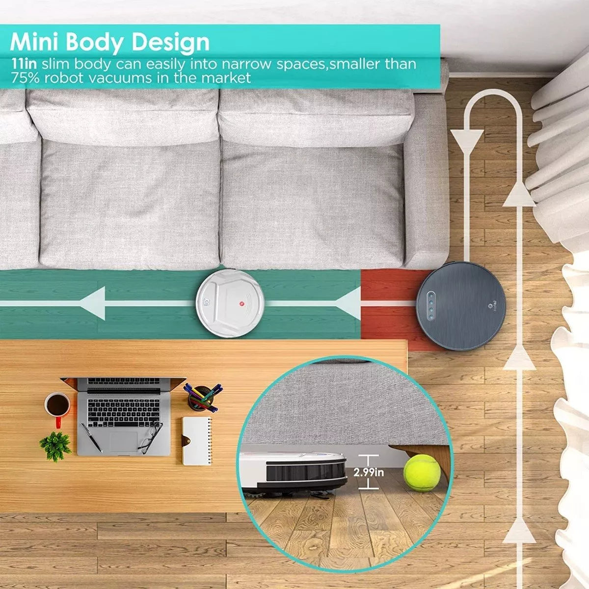 Lefant Aspiradora Robot M210 Pro Blanco 110/220v. USADO