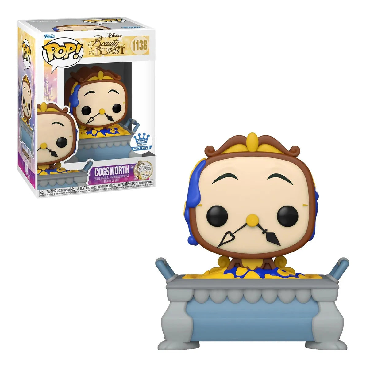Funko Pop Disney: La Bella y la Bestia , Cogsworth 1138.