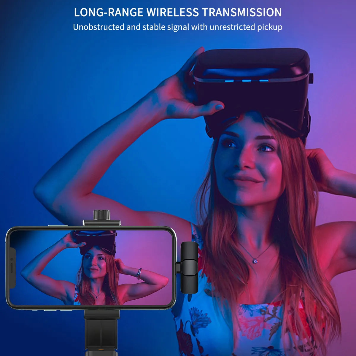 Micrófono lavalier Inalámbrico Lavalier para iPhone iPad