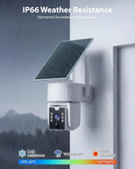 Cámara De Seguridad Inalámbrica Solar Ptz 4mp 360 Para Exter