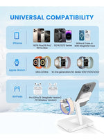 Base de Carga rápida 3 en 1 para Apple iPhone