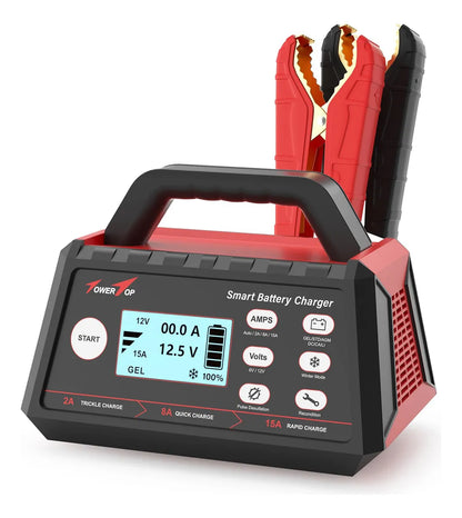 Cargador Batería Auto 2/8/15A Inteligente Arrancador  Tower Top