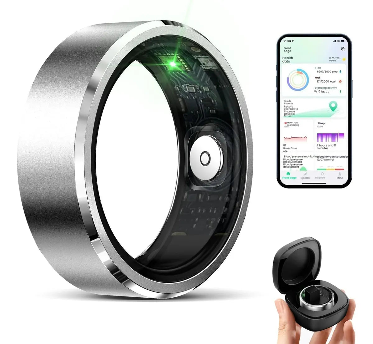 Anillo Inteligente Bluetooth fitness talla 11 (USADO)