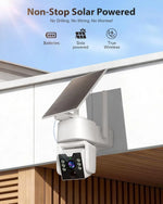 Cámara De Seguridad Inalámbrica Solar Ptz 4mp 360 Para Exter