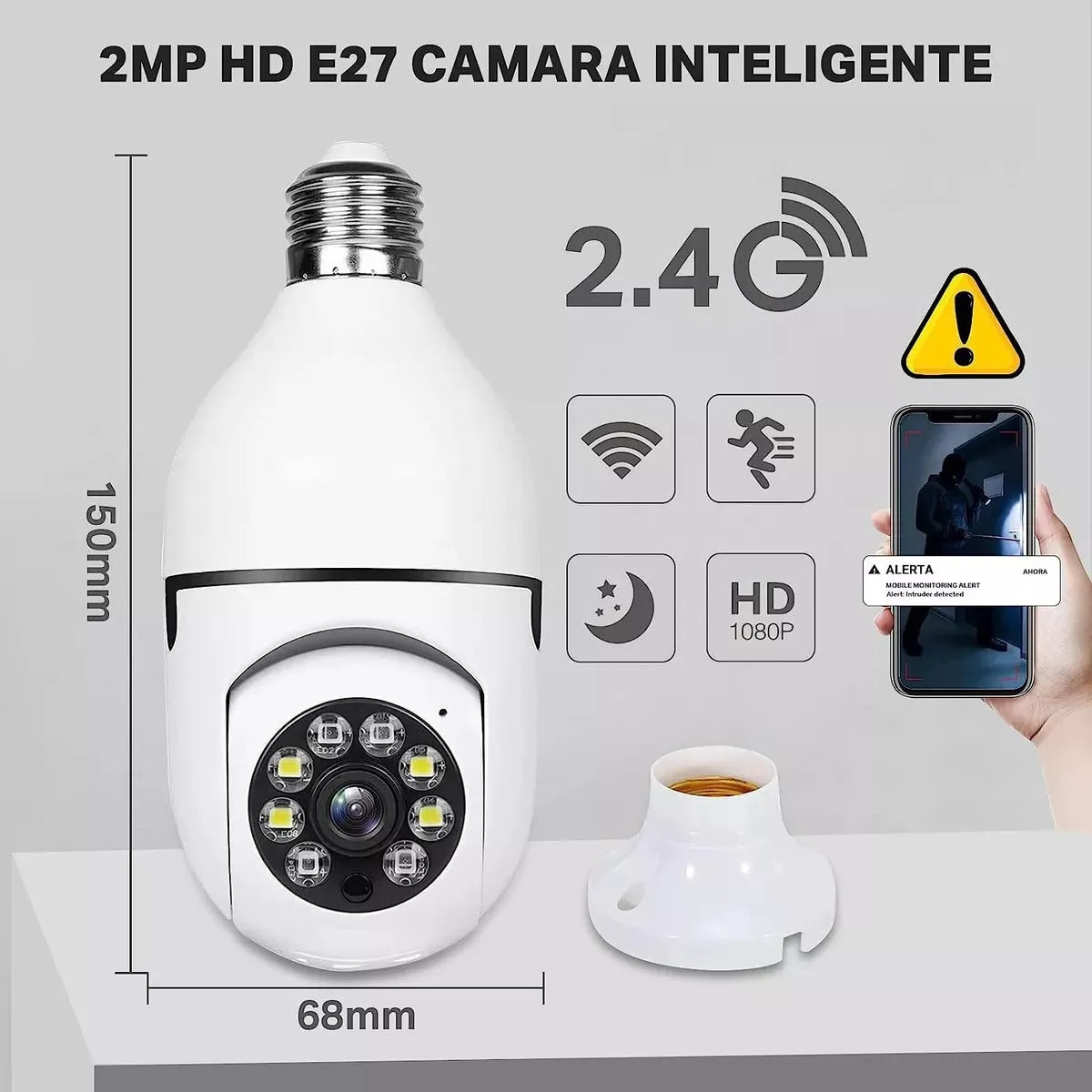 Cámara De Seguridad Foco Wifi video