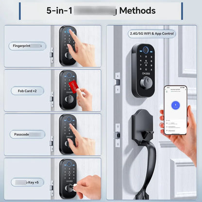 Cerradura Inteligente Wifi Para Puerta Principal Okibb DL-08