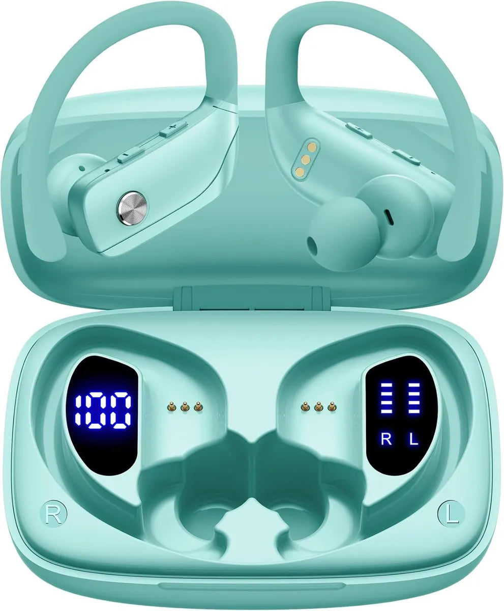 Auriculares inalámbricos Bluetooth BMANI celeste