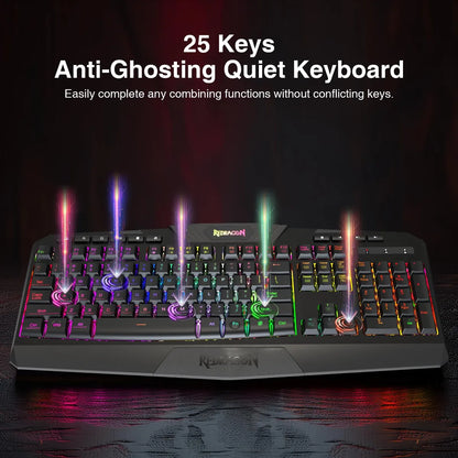 Teclado inalámbrico, Redragon  con retroiluminación LED.