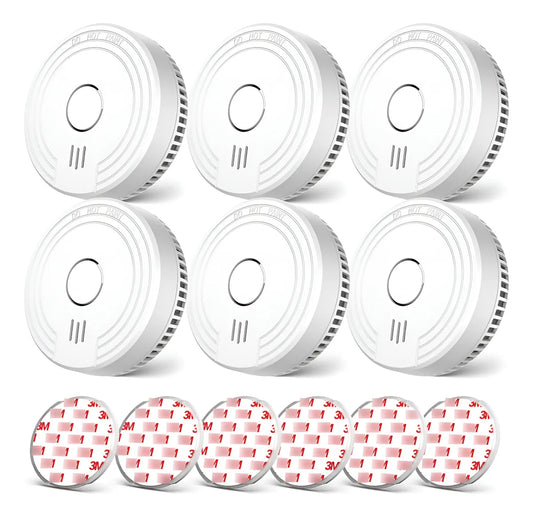 Detector de humo fotoeléctrico Ecoey FJ136GB (6 unidades)