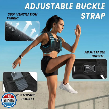 Chaleco Con Peso Para Entrenamiento KUKZO Color Negro 12libras