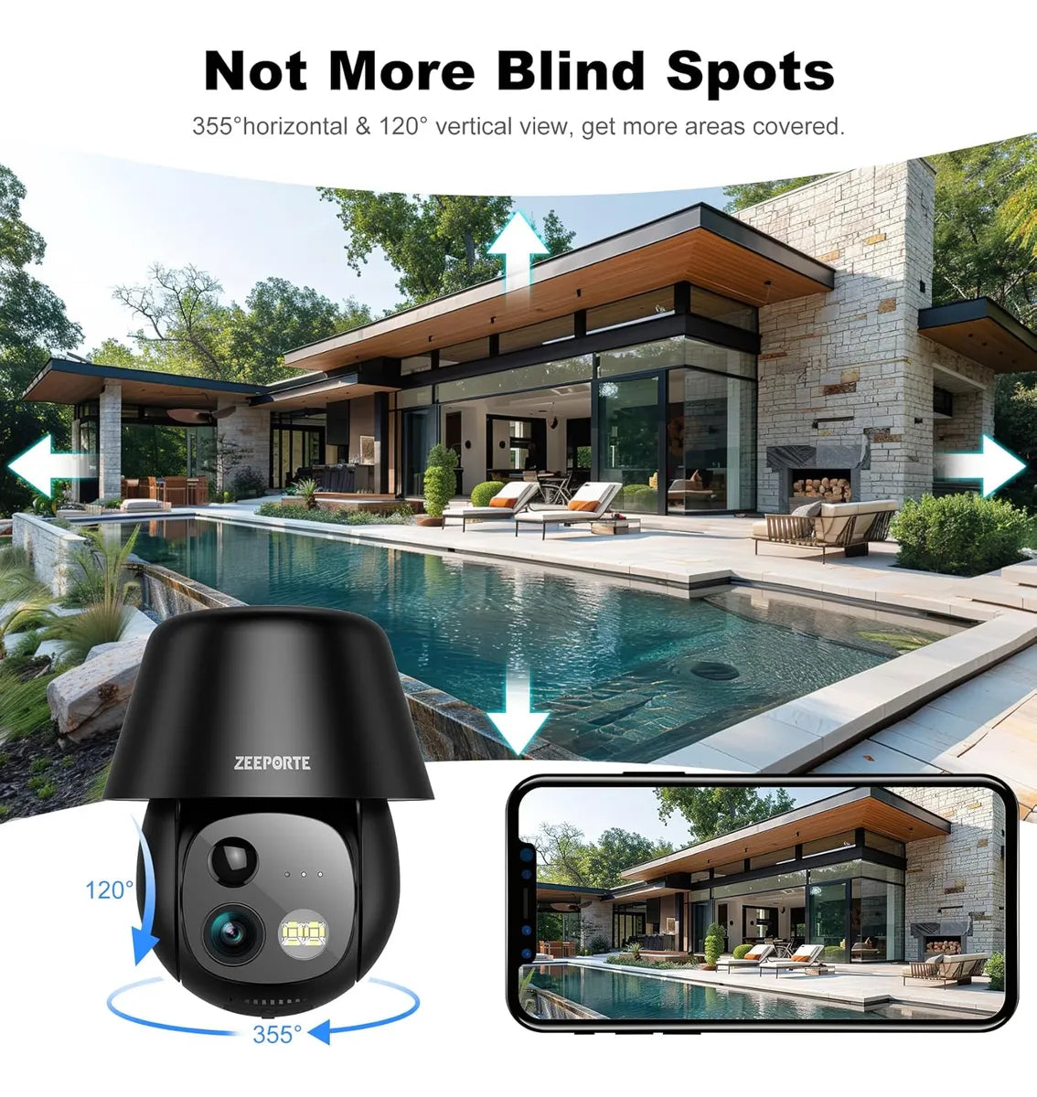 Cámara de seguridad solares inalámbricas para exteriores.(USADA)