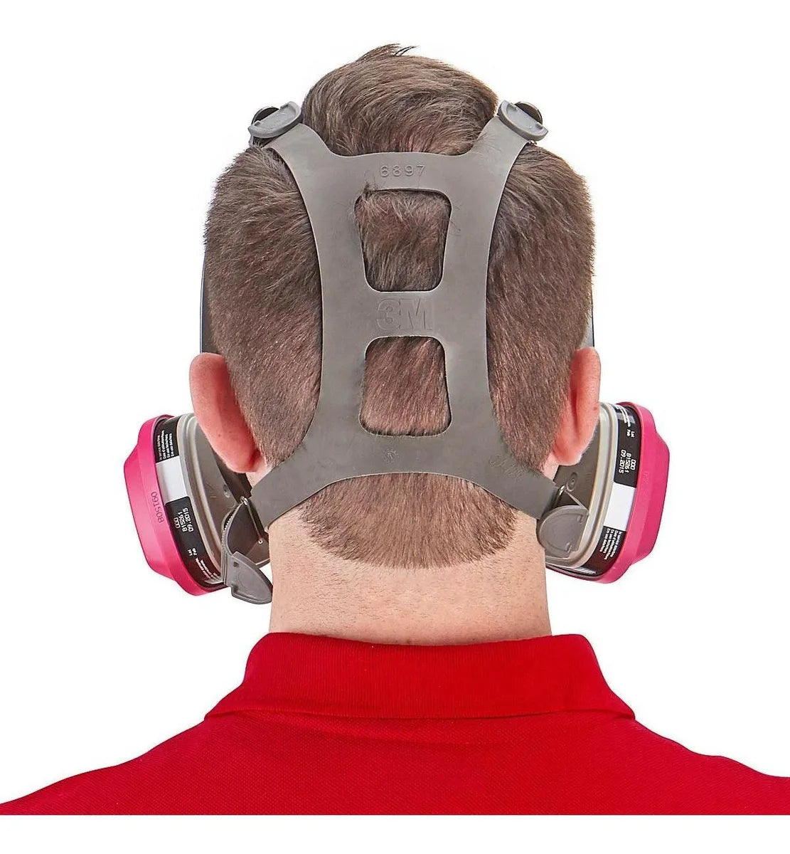 Máscara de respirador reutilizable protección profesional pintura mediano 6800.