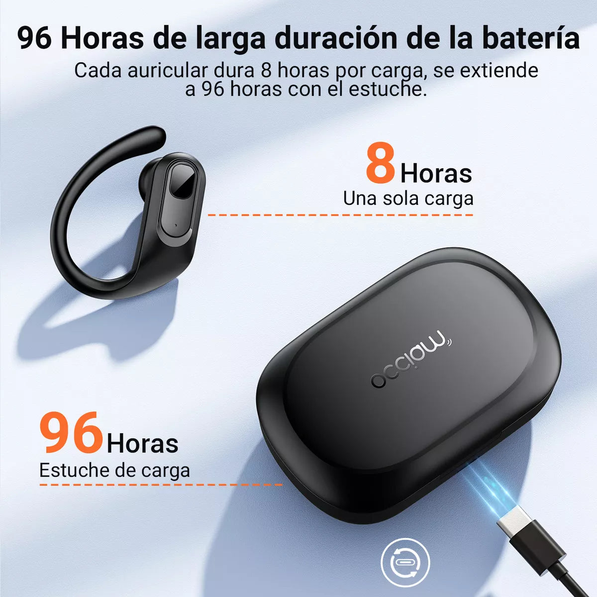 Audífonos Inalámbricos Occiam T9 In Ear 96H.