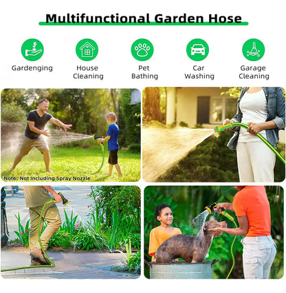 Manguera de jardín híbrida de 75 pies ultrarresistente