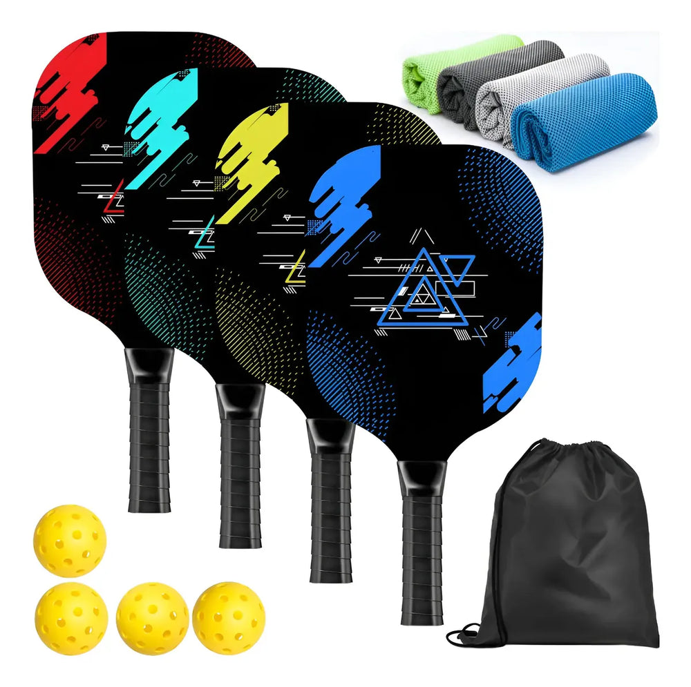 Juego de pickleball Aopoul 4 Palas madera primera calidad