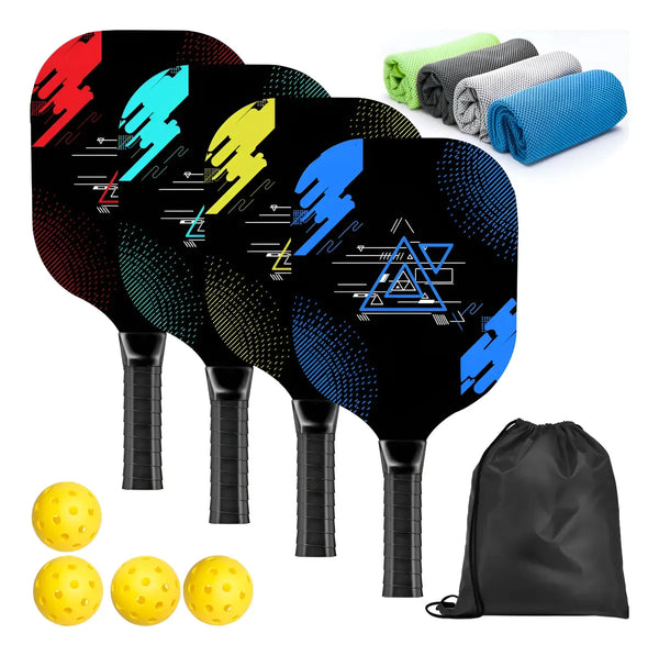 Juego de pickleball Aopoul 4 Palas madera primera calidad