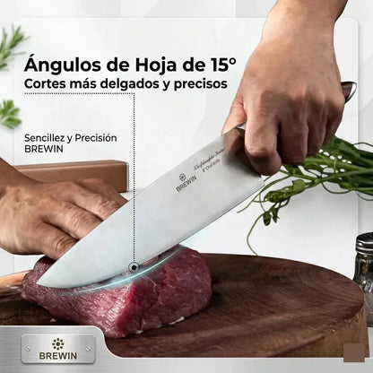 Juego de 5 cuchillos de chef japoneses, Brewin CHEFILOSOPHI