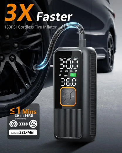 Compresor De Aire Portátil Con Inflador De Neumáticos T05