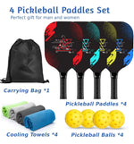 Juego de pickleball Aopoul 4 Palas madera primera calidad
