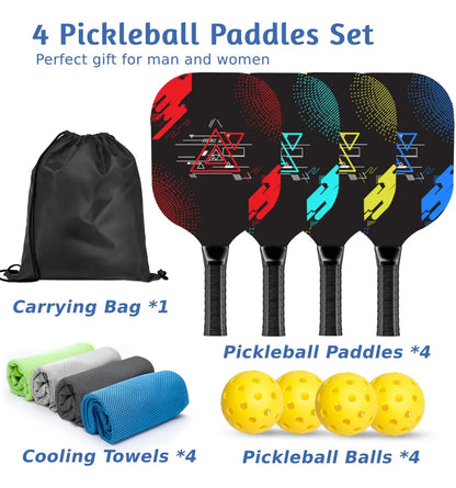 Juego de pickleball Aopoul 4 Palas madera primera calidad