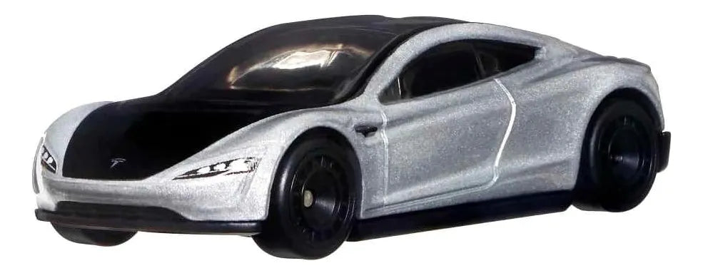DieCast Hot Wheels Tesla Roadster (Plata), Escena americana de la cultura del coche 5/5.