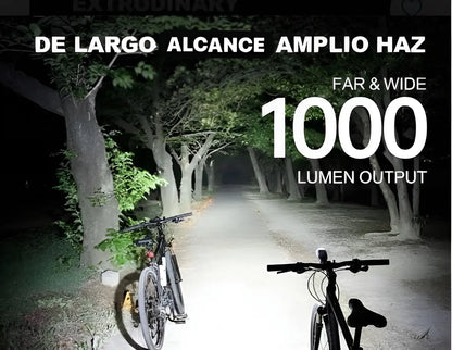 Luz LED para bicicleta con carga USB bateria portatil (USADO)