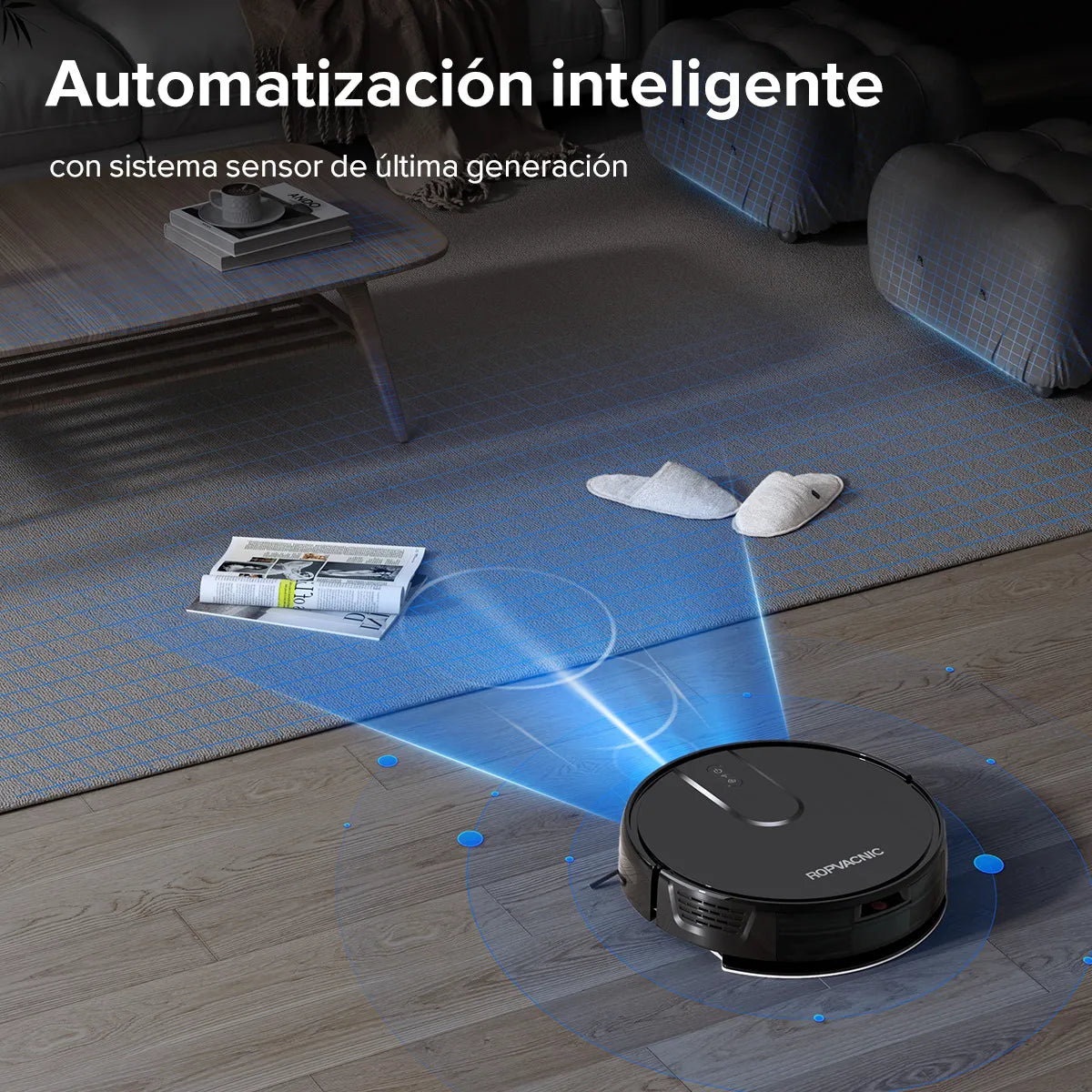 Robot aspirador y fregona, succión de 4000 Pa, (USADO).