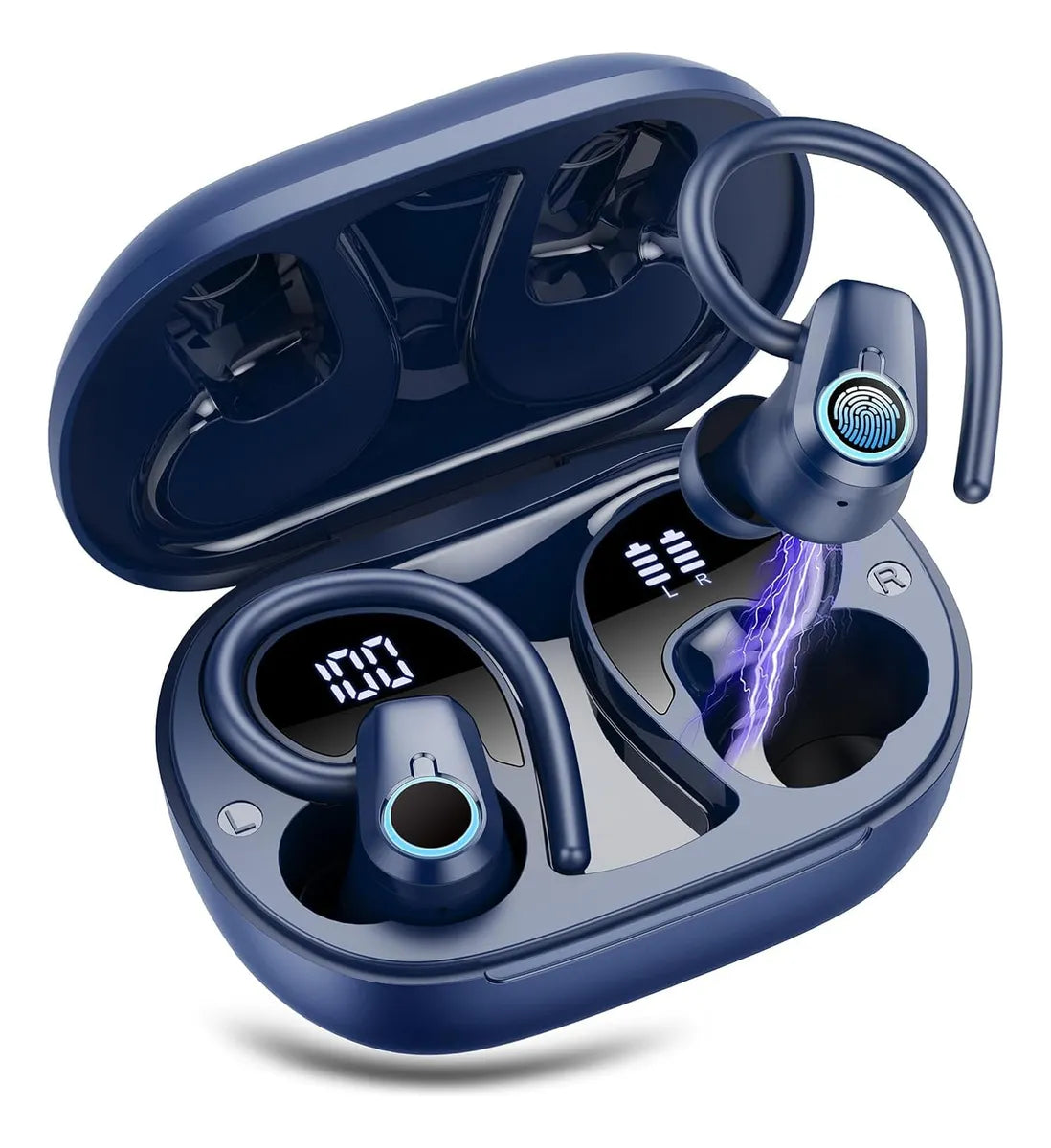 Auriculares inalámbricos Bluetooth Poounur H9 azul