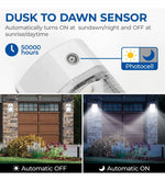 Paquete De Luz Led De Pared De 26 W Con Sensor Del Atardece
