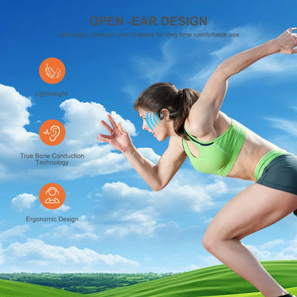 Auriculares de conducción ósea, Bluetooth, IPX6 imperm. (USADO).