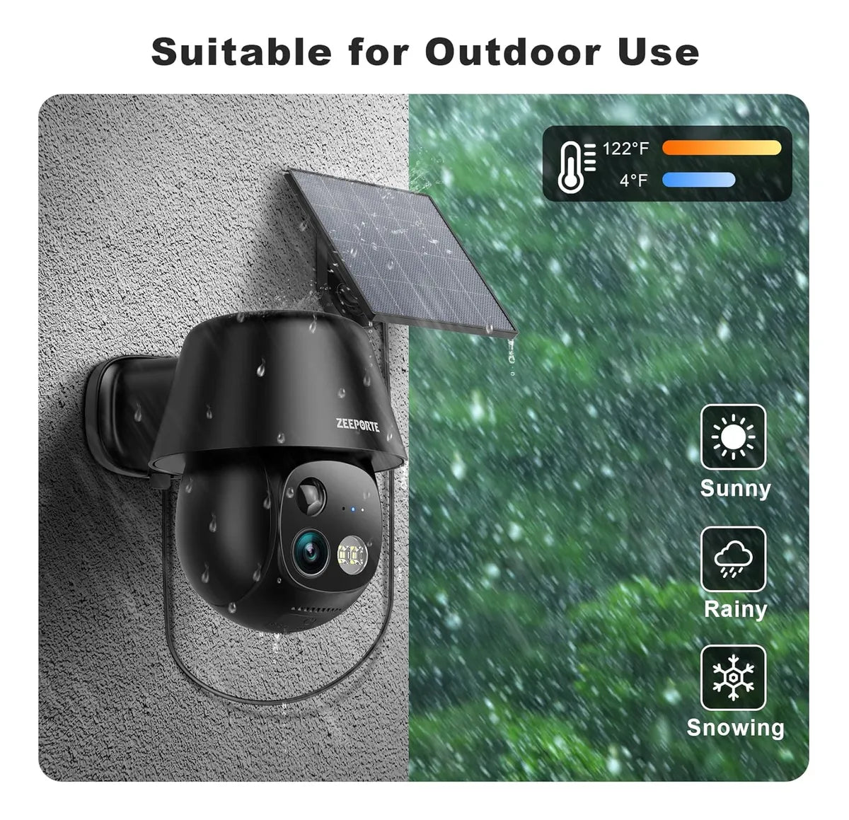 Cámara de seguridad solares inalámbricas para exteriores.(USADA)