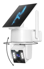 Cámara De Seguridad Inalámbrica Solar Ptz 4mp 360 Para Exter