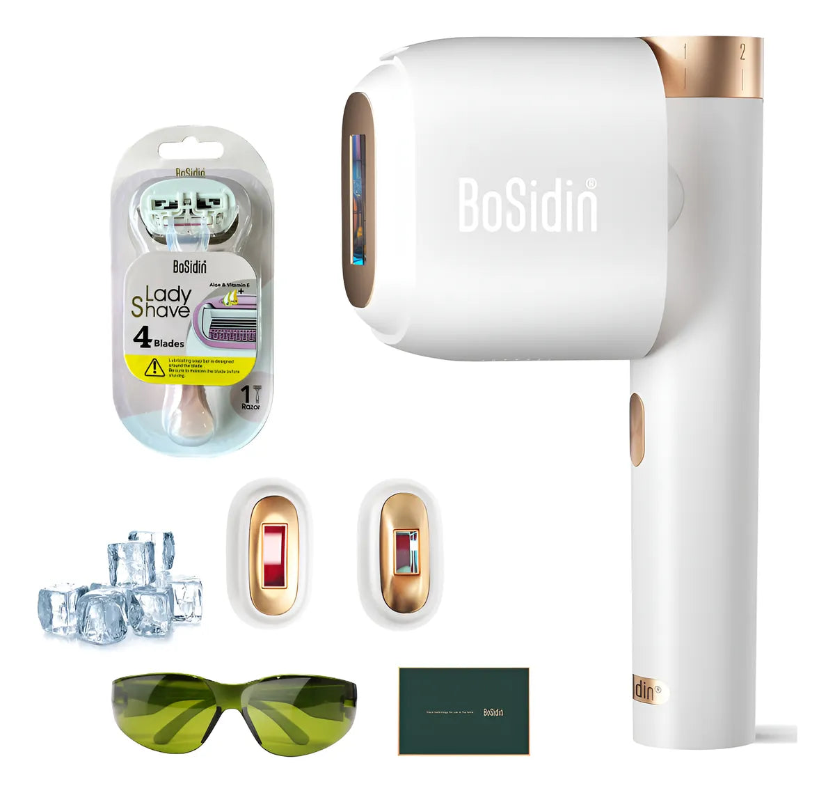 BoSidin Depilación láser, depilación IPL con enfriamiento de hielo sin dolor