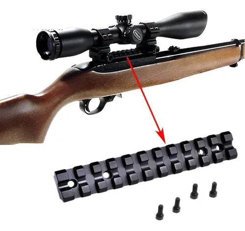 Montaje en riel Picatinny Ruger 10/22 para miras deportivas.