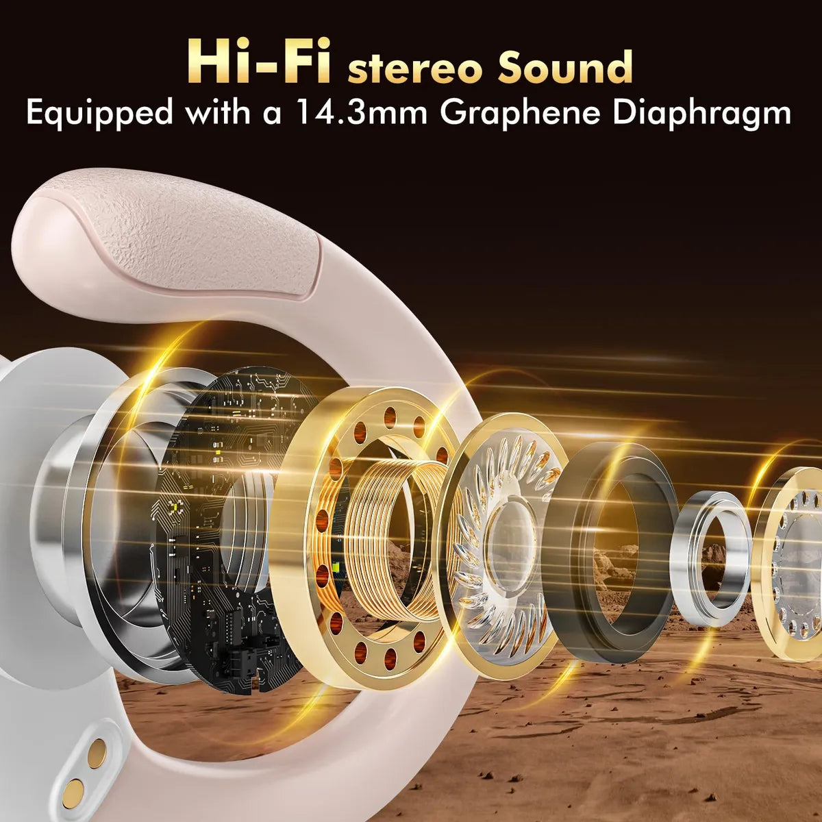 Auriculares inalámbricos Bluetooth, CATITRU BX17 ROSAS.