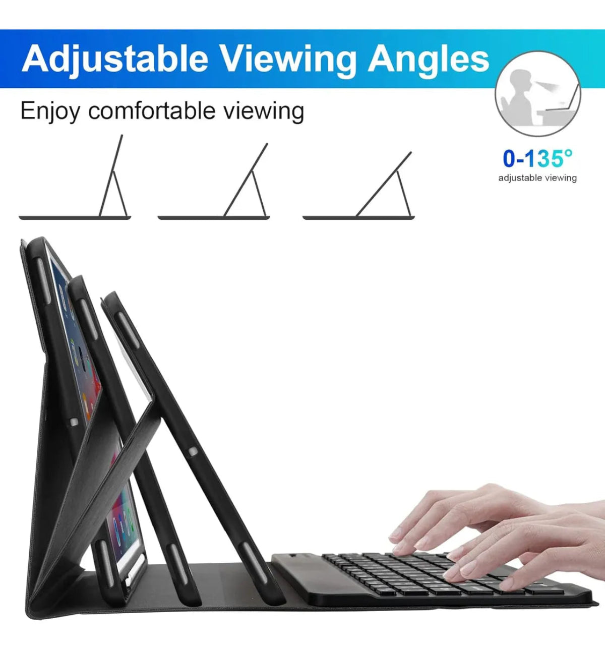Funda Teclado Magnético Removible iPad 10.2"(7ª/8ªGen)Air 3 Pro10.5"