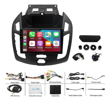 Estéreo Android 9.0 9.7 Pulg Ford Transit Connect 2014-2018