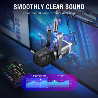 FIFINE AmpliGame KS5 Micrófono AM8 Mezclador SC3 XLR