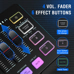 FIFINE AmpliGame KS5 Micrófono AM8 Mezclador SC3 XLR