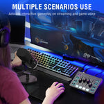 FIFINE AmpliGame KS5 Micrófono AM8 Mezclador SC3 XLR