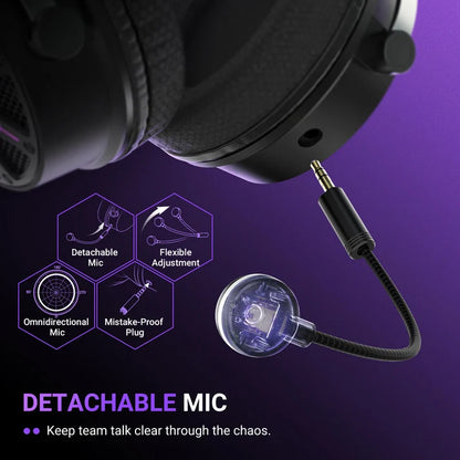 Audífonos Gamer FIFINE AmpliGame H19 RGB Con Cable