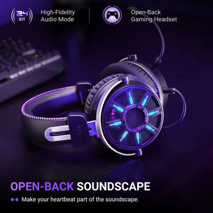 Audífonos Gamer FIFINE AmpliGame H19 RGB Con Cable